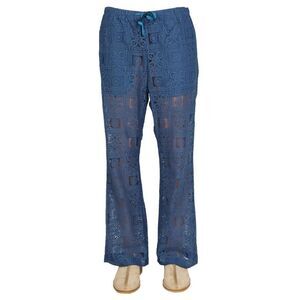 NEEDLES Wide Lace Pants Men BLUE